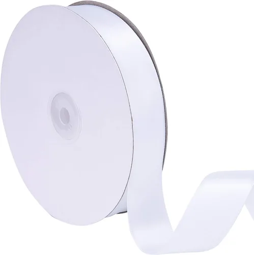 Vista 12 de Cinta de satén de doble cara de 1 pulgada de 50 yardas para decoración de fiestas, accesorios para el cabello, costura, envoltura de regalos (negro)