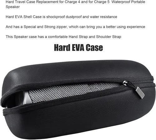 Vista 3 de Estuche de altavoz de EVA duro Estuche de transporte protector impermeable para altavoz portátil para carga 4 carga 5 dispositivos de audio