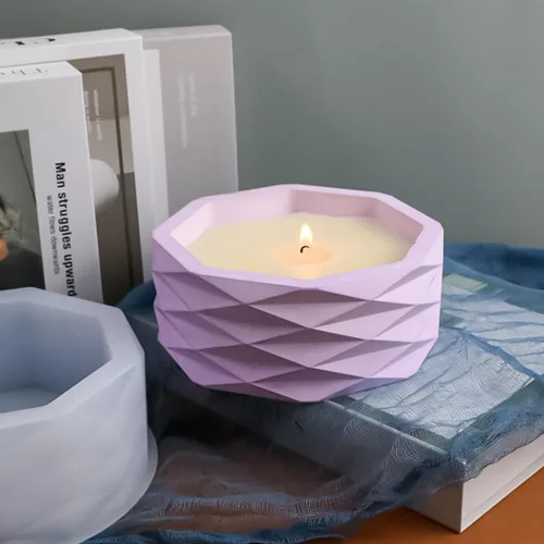 Vista 7 de Molde de silicona para macetas, jarrón de plantas suculentas, moldes de cactus, moldes de resina epoxi, molde de arcilla de cemento para velas