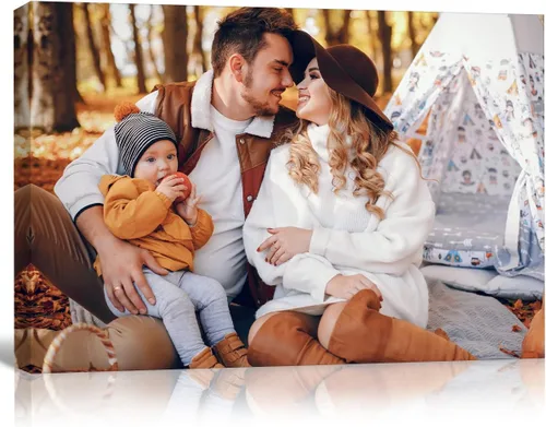 Vista 14 de Impresiones en lienzo personalizadas con tus fotos, imágenes personalizadas sobre lienzo, arte de pared para dormitorio, sala de estar, boda, bebé
