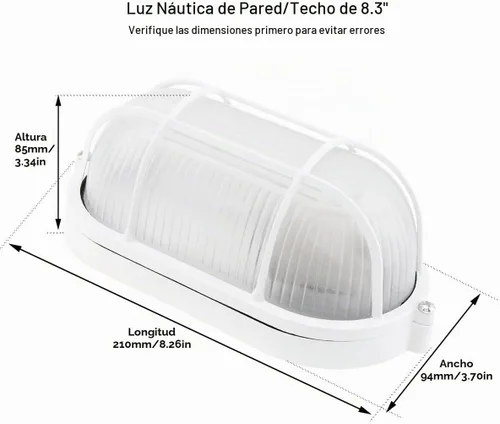 Vista 5 de RTNLIT E26/E27 Socket Lámpara de pared al aire libre, luz de mamparo Blanco