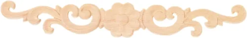 Vista 14 de MUXSAM Apliques de madera decorativos tallados, calcomanías largas de madera para decoración de muebles de bricolaje, tallas de roseta para puerta