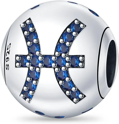 Vista 23 de Pandach 12 dijes de cumpleaños con signo del zodiaco de plata de ley 925 con piedra natal para mujer, pulsera, collar, pulsera, regalo para mujeres