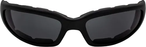 Vista 6 de Global Vision Chicago - Gafas de sol acolchadas para motocicleta, paquete de 2 unidades, montura negra, lentes transparentes y ahumadas, Negro