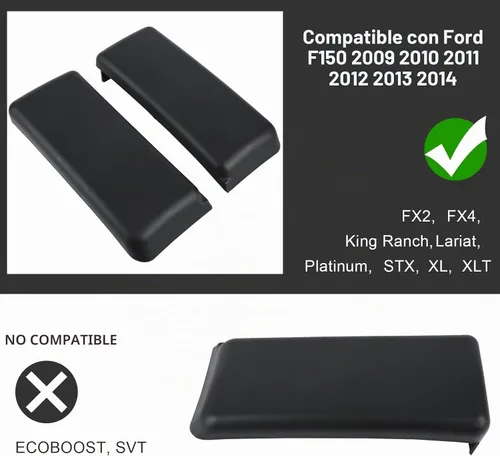 Vista 2 de Repuesto para protector de parachoques delantero, almohadillas, tapas, insertos de cubierta de extremo 2009-2014 F150 F-150 9L3Z17E810B lado