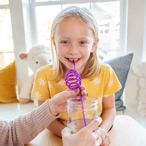 Vista 8 de TalkTools Pajitas locas para beber de alta calidad, pajitas divertidas y coloridas pajitas para beber, pajitas locas para niños, coloridas