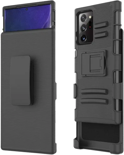 Vista 5 de Funda para Samsung Galaxy Note Ultra 20, protección contra caídas de cuerpo completo, resistente con clip para cinturón, funda resistente