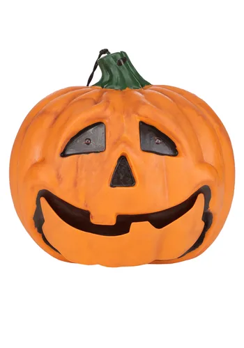 Vista 4 de Decoración de Jack O´ Lantern de 7 pulgadas que habla y se ilumina con mandíbula móvil Multicolor