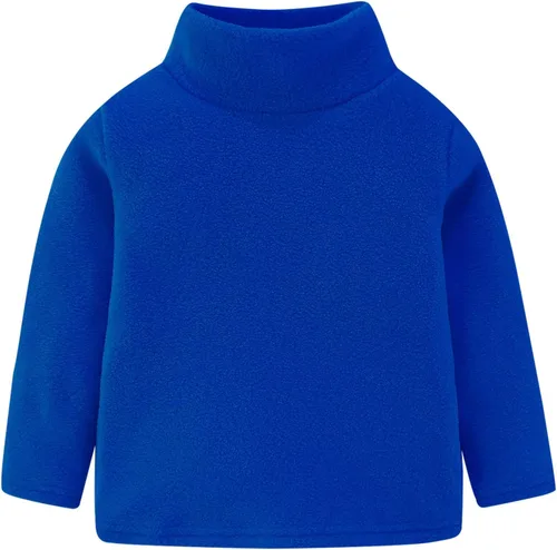 Vista 10 de Mud Kingdom Camisas de forro polar para niños con cuello alto, suaves, unisex Albaricoque