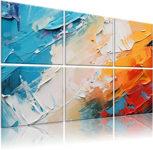 Vista 19 de Paneles acústicos decorativos, paquete de 8 paneles de arte de pared grandes absorbentes de sonido de 48 x 32 pulgadas, paneles de espuma