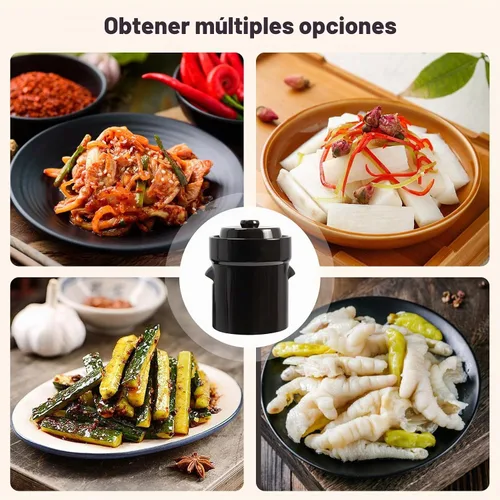 Vista 6 de SEEUTEK Tarro de fermentación de 1/2 galón para escabeche kimchi de chucrut