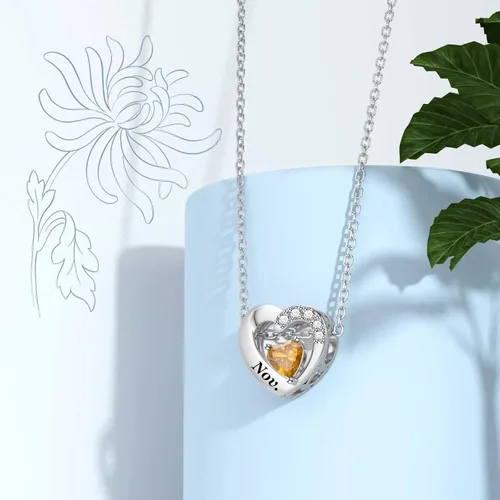 Vista 3 de SEVENWELL Birthstone Charms with Birth Month Flower Engraved Fit Charms Pandora Bracelet 925 Sterling Silver Beads Charms Happy Birthday for Women