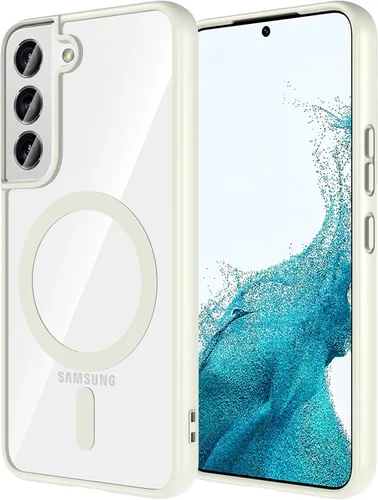 Vista 14 de Hensinple Funda Magnética para Samsung Galaxy S22, Funda para Teléfono Galaxy S22 [Compatible con MagSafe], Cubierta Magnética Transparente