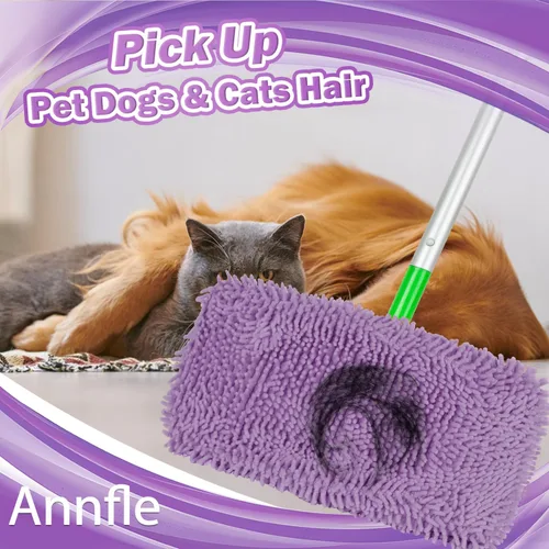 Vista 4 de Paquete de 6 almohadillas de microfibra reutilizables para trapeador Paquete de 6 púrpura