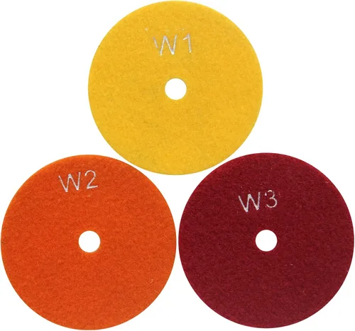 Vista 4 de Easy Light Almohadillas de pulido de diamante húmedo flexibles de 4 pulgadas y 3 pasos para mármol de granito, juego de 3 piezas