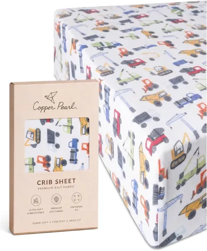 Vista 118 de Copper Pearl: Sábanas de punto prémium para cuna de bebé para niños y niñas, transpirables y suaves, sábanas ajustables para colchones estándar