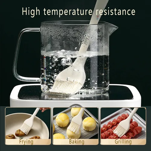Vista 3 de SiXi Cepillo aplicador de silicona para alimentos, cepillo de pastelería resistente al calor, cepillo de aceite, cepillo de adobo para salsa