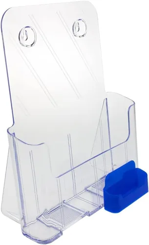 Vista 6 de Source One Porta folletos grande de 8.5 x 11 pulgadas con tarjetero (1 paquete, negro)
