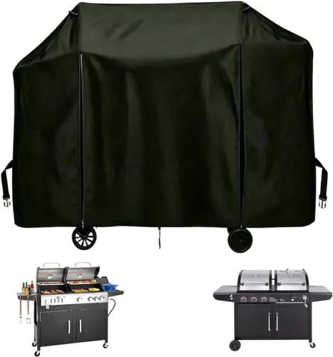 Vista 28 de Cubierta de horno de pizza de 22 pulgadas para parrilla de exterior Ninja OO100 Serie Woodfire 8 en 1 18.5 x 22 x 14.5, tela Oxford resistente al