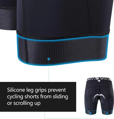 Vista 3 de NICEWIN Pantalones cortos de ciclismo acolchados en 4D para hombre, ropa interior antideslizante para ciclismo, ropa interior ancha para ciclismo