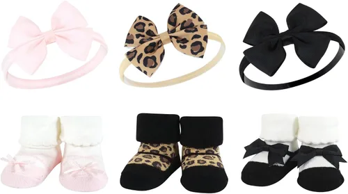 Vista 45 de Hudson Baby Conjunto de regalo de diadema y calcetines para niña