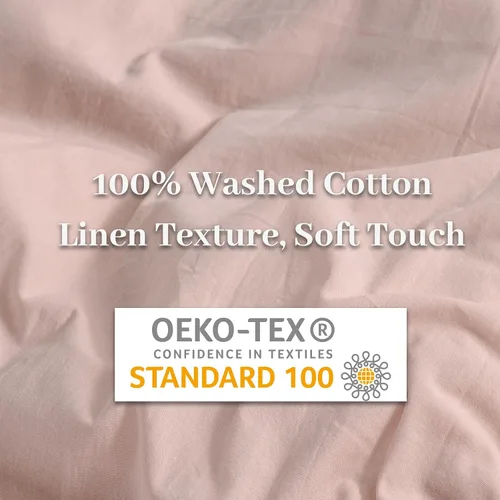 Vista 282 de NEXHOME PRO Funda de edredón Twin XL 100% algodón lavado, transpirable, duradera, texturizada, similar al lino, juego de ropa de cama para el hogar