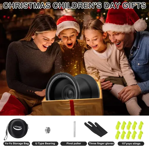 Vista 6 de Yoyo de metal W07 de doble modo: yoyo sensible y no sensible, una opción para niños y adultos, adecuado para principiantes y jugadores avanzados
