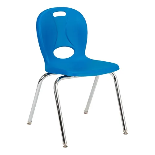 Vista 11 de Learniture Structure Series - Sillas escolares apilables con asientos contorneados, sillas apilables de plástico de alta resistencia, 14 pulgadas
