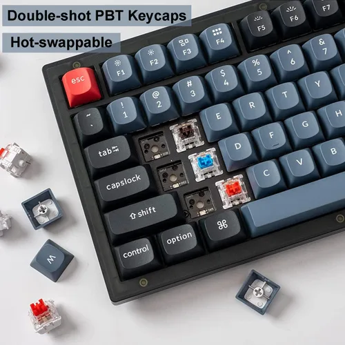 Vista 7 de Keychron V3 TKL - Teclado mecánico personalizado con cable al 80 %, 87 teclas RGB retroiluminación QMK/VIA macro programable, teclas K Pro Brown