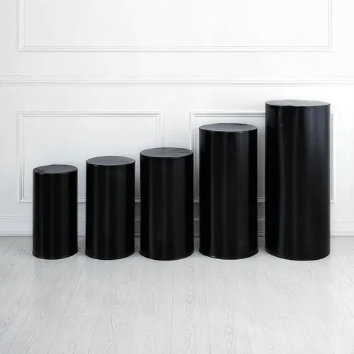Vista 8 de Fundas para soportes de cilindro para fiestas, soportes de pedestal de cilindro, fundas elásticas de bronce, cubierta de pedestal de cilindro