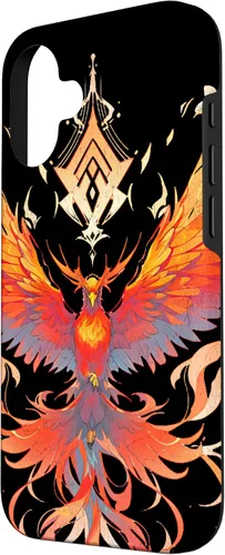 Vista 2 de iPhone 16 Rising Phoenix Fire Fenix - Símbolo de renacimiento y fuerza caso