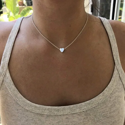 Vista 3 de Gargantilla para mujer, con dije en capas de moda chapado en oro de 14 quilates, juego de collar apilado, cadena de perlas de estrella de verano