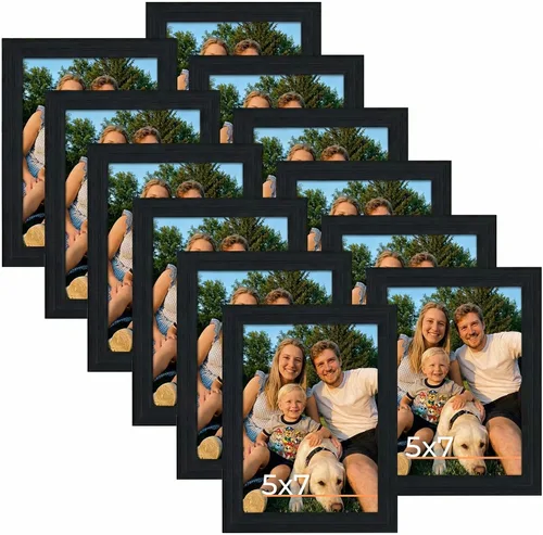 Vista 10 de Giftgarden Paquete de 12 Marcos para fotos de 3.5 x 5 pulgadas negro, múltiples marcos para fotos de 3.5 x 5 pulgadas al por mayor para exhibición