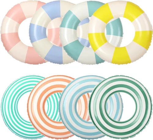 Vista 7 de Libima Flotadores inflables de piscina para adultos, anillos de natación, tubos de natación, flotadores para adultos, decoraciones hawaianas