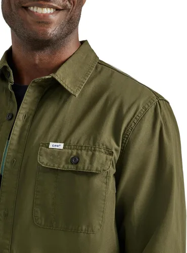 Vista 3 de Lee Men's Workwear Loose Fit Long Sleeve Button Down Overshirt