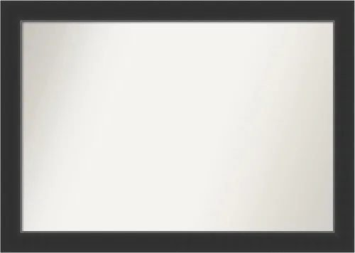 Vista 351 de Amanti Art Espejo personalizado, espejo de baño negro Astor, espejo de pared o espejo de tocador de baño sobre el fregadero (25 x 25 pulgadas)