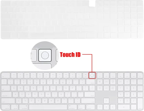Vista 2 de co2CREA Funda protectora compatible con Apple Magic Keyboard w/Touch ID Numeric Keypad A2520 Ultra Thin Full Size Keyboard Cover