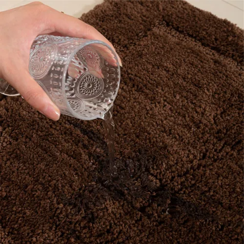 Vista 5 de Juego de 3 alfombras de baño suaves y absorbentes, peludas, suaves, antideslizantes, para ducha, bañera y bañera, lavables a máquina