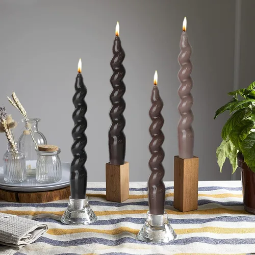 Vista 43 de MAITREYA Velas Cónicas de Color Crema Juego de 12 Velas para Decoración Bodas Fiestas Iglesia - Velas Sin Perfume Que No Gotean, 10 pulgadas