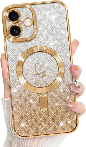 Vista 85 de Bonoma Compatible with iPhone 17 Pro Max Case 2025 Heart Checkered -Gold A cuadros-oro