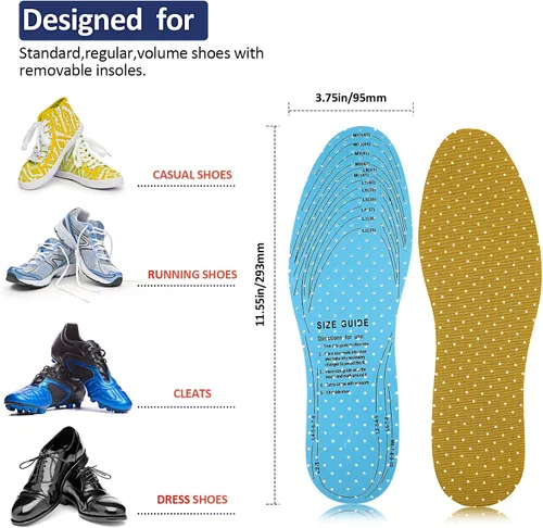 Vista 2 de Haysandy 12 pares de plantillas de zapatos para mujer, plantillas de látex delgadas y transpirables con agujeros, amortiguación ultra suave