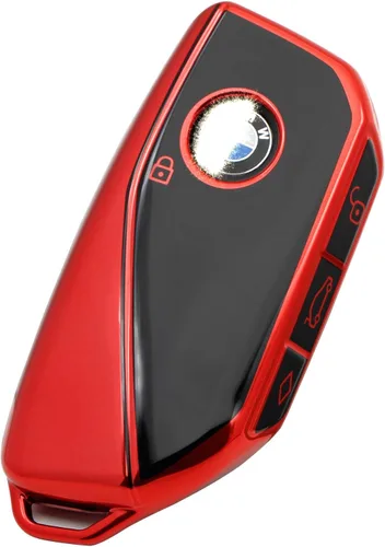 Vista 26 de Creativity Cubierta avanzada de TPU suave para llave BMW 2023-2026 Serie 5 7 iX XM IX3 i7 X1 X5 X6 X7 (combinación azul)