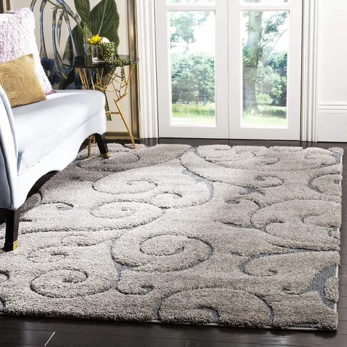 Vista 85 de SAFAVIEH Florida Shag Collection - Alfombra decorativa, 2 x 3 pies, color crema y beige, diseño de volutas, no desprende pelusa y fácil de limpiar