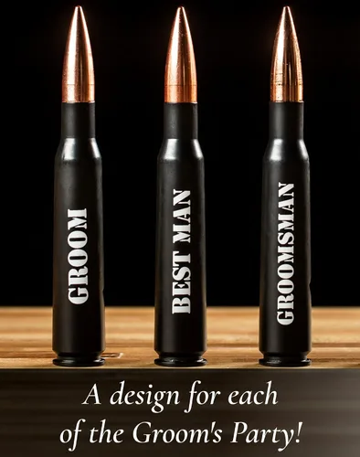 Vista 5 de Regalos para el mejor hombre para boda – Grabado 'BEST MAN' 50 Cal abrebotellas I Best Man Propuesta regalo I Will You Be my Best Man Gifts