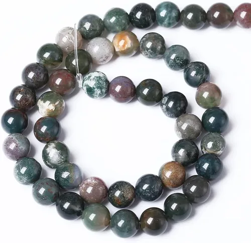 Vista 221 de 100 cuentas de piedra multicolor natural de 0.236 pulgadas (0.236 in), cuentas espaciadoras sueltas redondas para hacer pulseras, collares, aretes