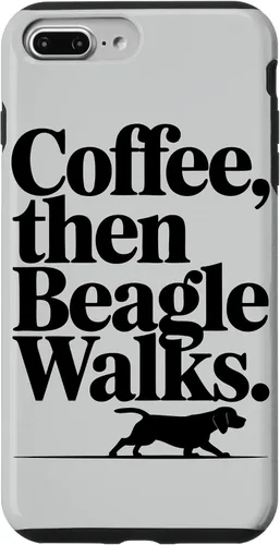 Vista 12 de Funny Beagle Walks Dad Beagle Mom Parent Beagle Coffee Case for iPhone XR