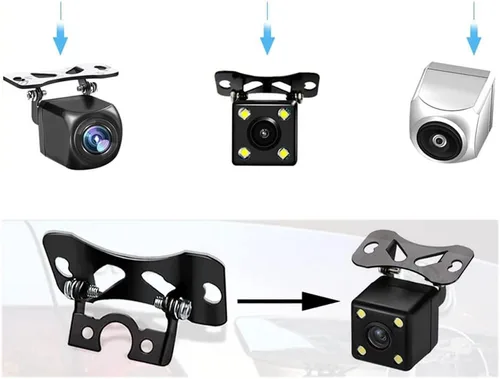 Vista 2 de Paquete de 3 soportes de montaje para cámara trasera de automóvil, soporte de montaje para cámara de salpicadero automático, soporte de montaje