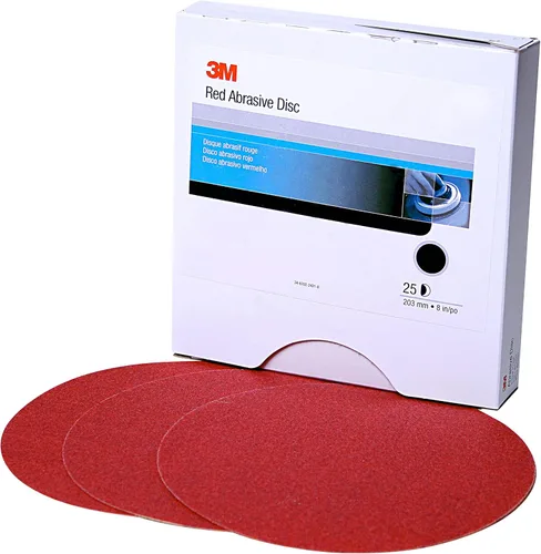 Vista 7 de 3M Hookit 01303 - Disco abrasivo rojo, 5 pulgadas, grano 40+ sin agujero, paquete de 25 para lijado automotriz, lijado de imprimación, lijado