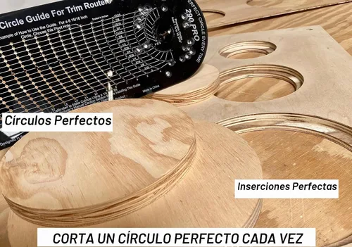 Vista 3 de Jasper 290 PRO Circle Jig - Madera Grado A Policarbonato industrial Grado profesional 268 círculos de 1½"-18 3/16" Routers compactos