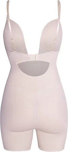 Vista 5 de bebe Body moldeador de cuerpo para mujer con espalda baja a media pierna, Claro